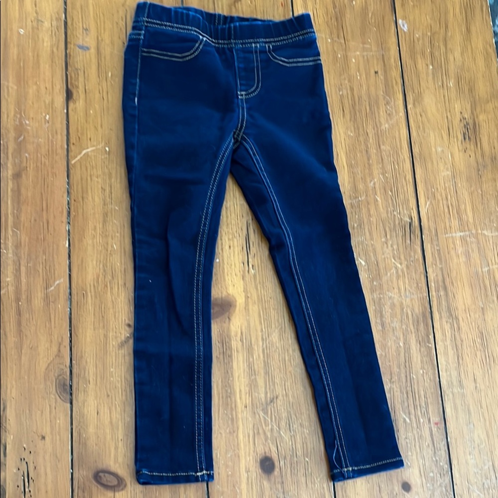 Kids Dark Blue Jean Leggings